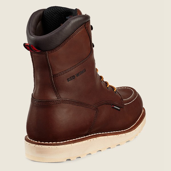 Safety Støvler Herre - Red Wing Traction Tred - 8-Inch Waterproof Toe - Mørkebrune - VOGXLY-741